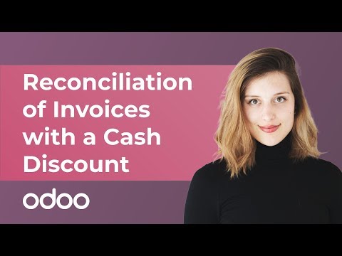 Reconciliation of Invoices with a Cash Discount | Odoo Accounting